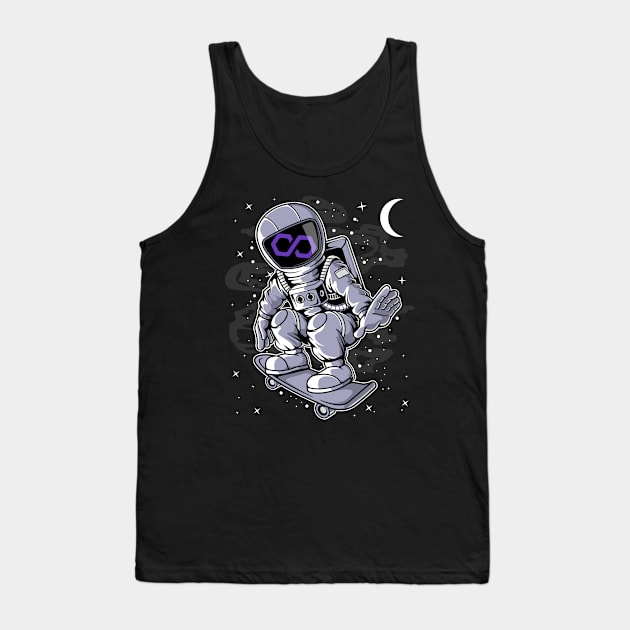 Astronaut Skate Polygon Matic Coin To The Moon Crypto Token Cryptocurrency Blockchain Wallet Birthday Gift For Men Women Kids Tank Top by Thingking About